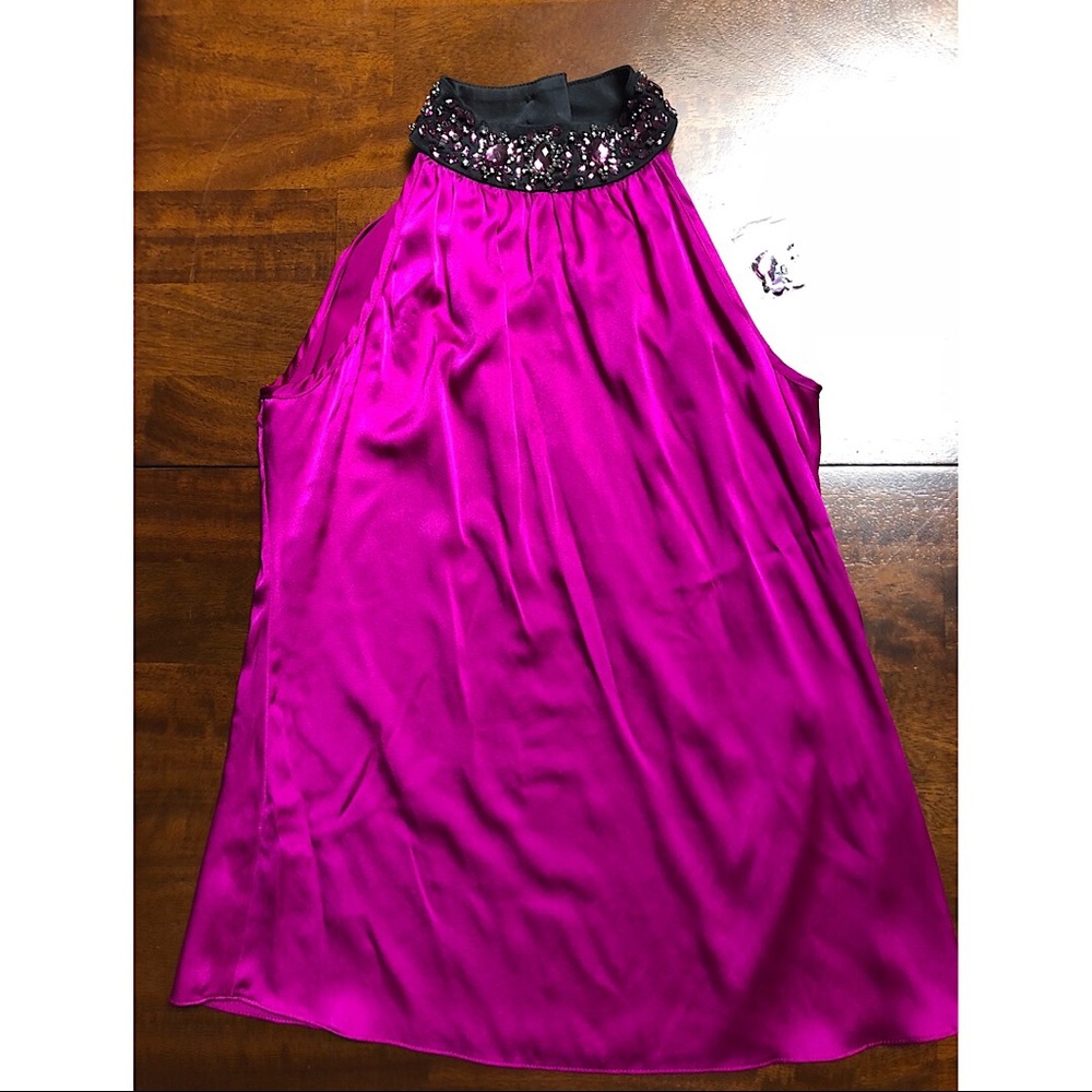 Caché Silk Halter Top Bling for the Holidays XS